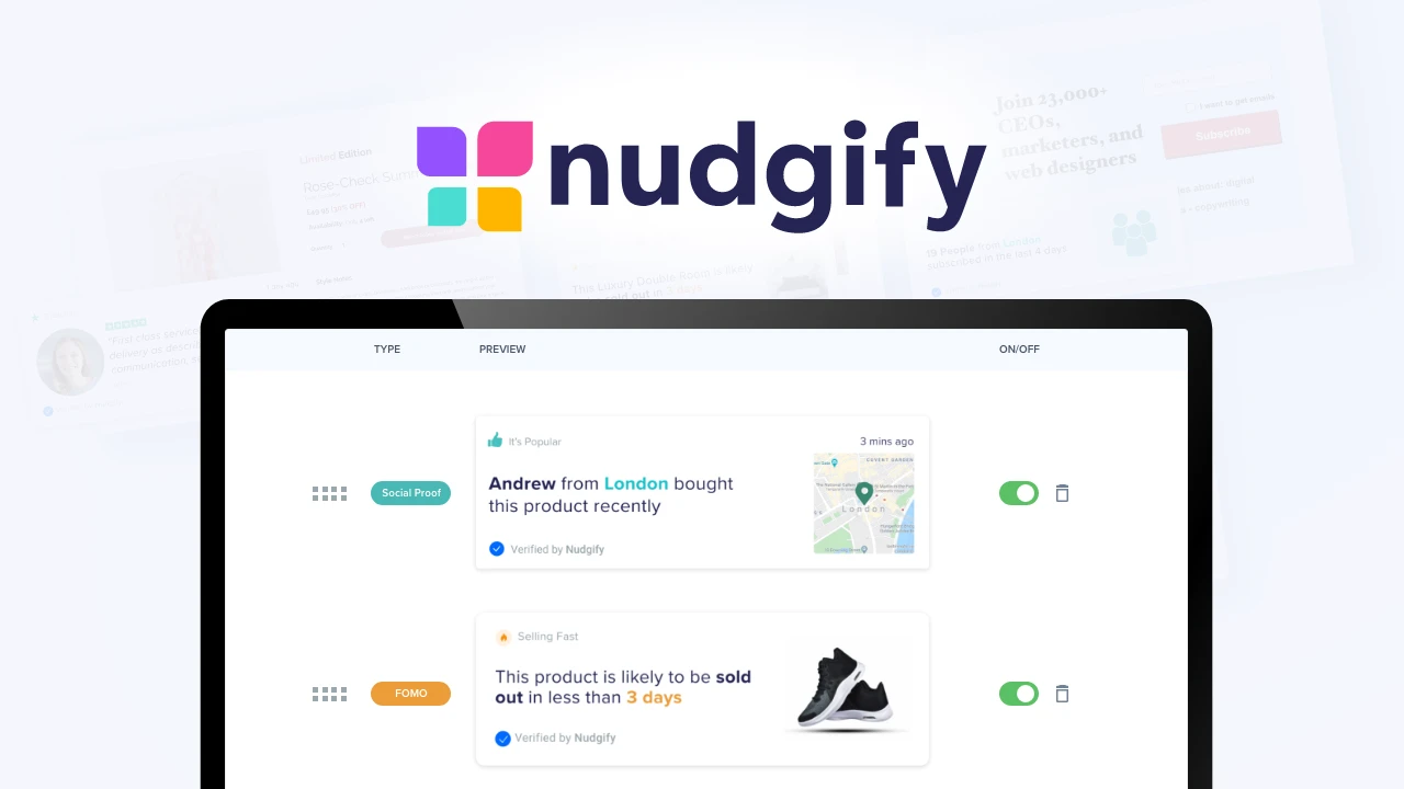 Спецпредложение для Nudgify - лучшая цена на рынке