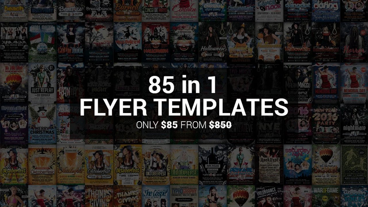 Спецпредложение для 85 in 1 Flyer Templates - лучшая цена на рынке