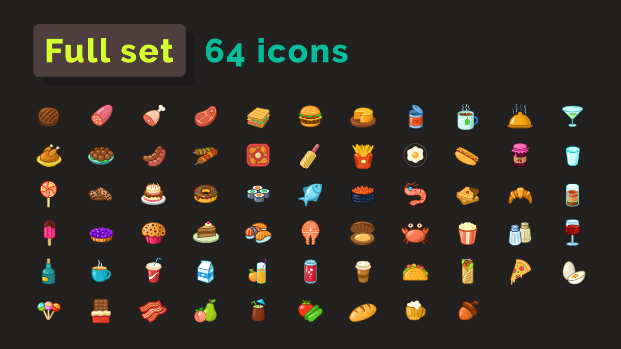 Спецпредложение для Food Icons Set - лучшая цена на рынке