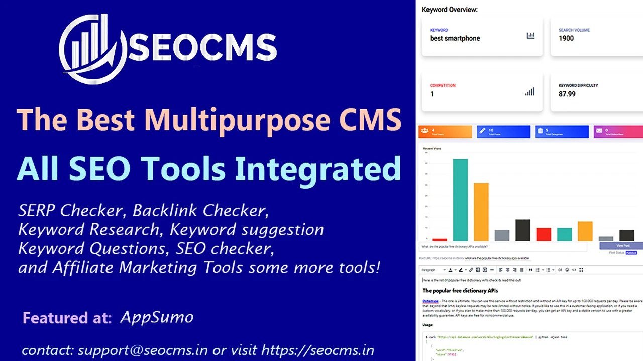 Спецпредложение для SEOCMS - Multipurpose CMS With Integrated SEO Tools - лучшая цена на рынке