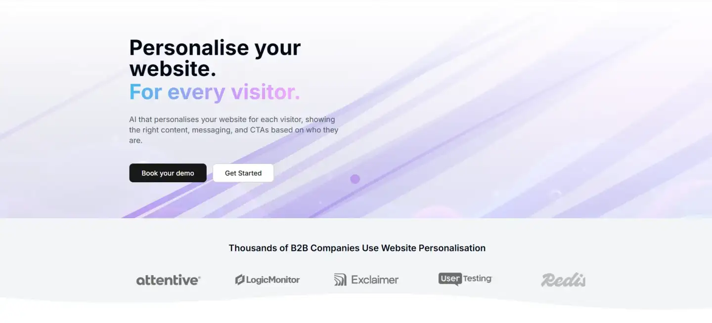 Algomo homepage screen