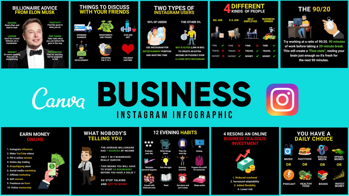 Спецпредложение для 1000 Instagram Business Success Tips Infographics - лучшая цена на рынке