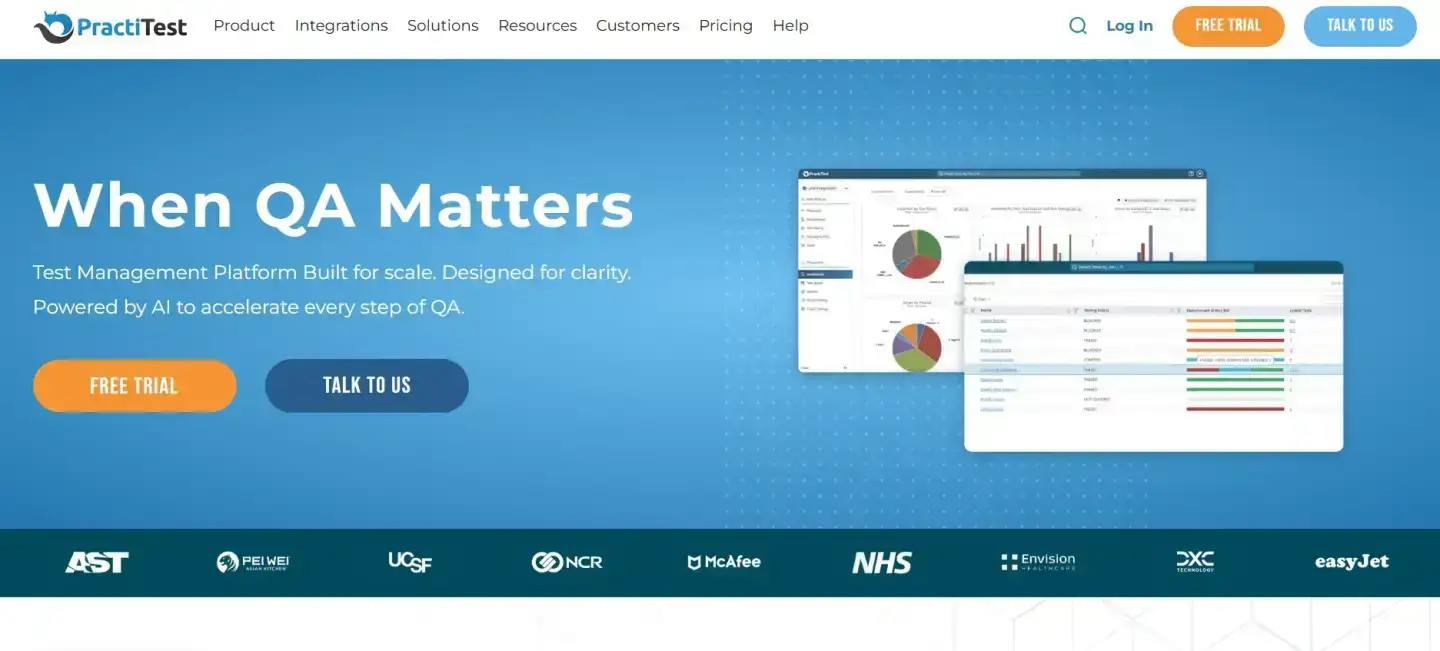 practitest dashboard