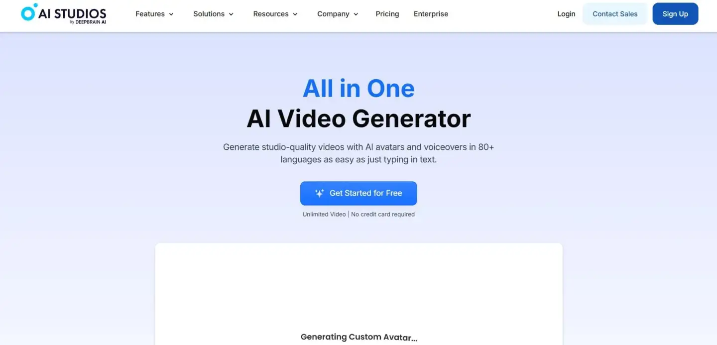 Screenshot of DeepBrain AI’s multilingual voice selection panel.