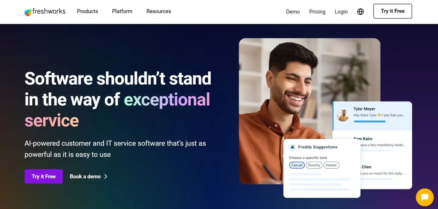 freshworks interface