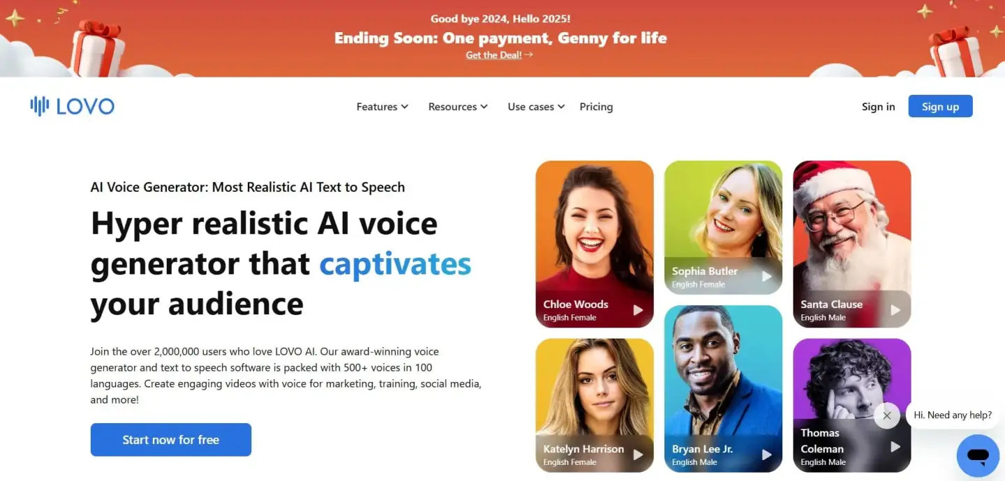 Screenshot of Lovo.ai’s voice cloning tool.