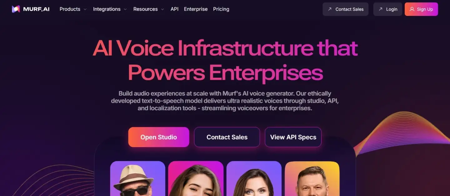 Screenshot of Murf’s emotional voice settings.