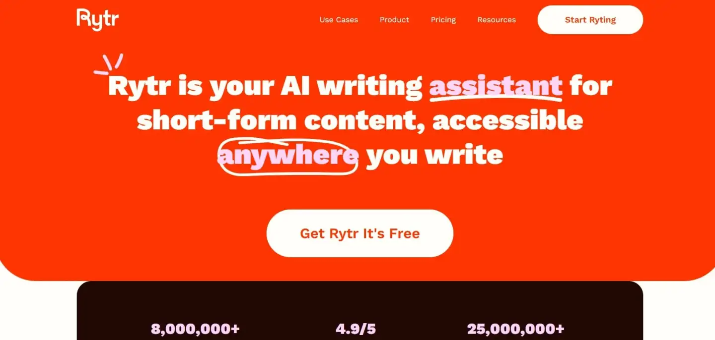 Rytr interface