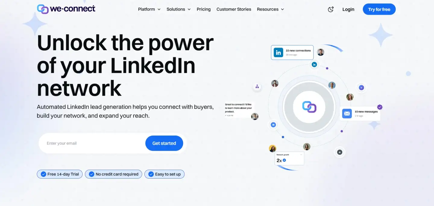 Screenshot of We-Connect’s template library.